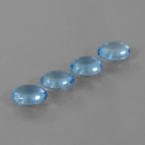 3.27 ctw Blue Topaz Stones, Natural Topaz in Oval Cabochon Shape for Sale