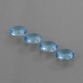 Medium Blue Topaz Gem - 1ct Oval Cabochon (ID: 377179)