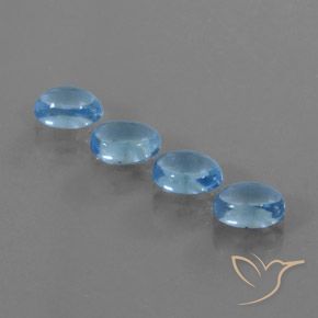 4.65 ct Swiss Blue Topaz, 7 x 5.1 mm Oval Cut From Brazil, Photo A