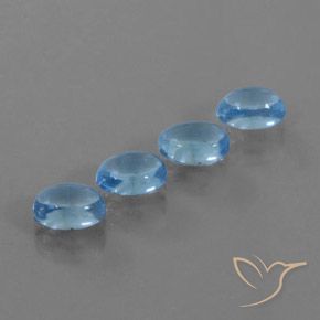 4.65 ctw Blue Topaz Stones, Natural Topaz in Oval Cabochon Shape for Sale