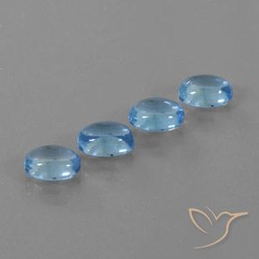 4.65 ctw Blue Topaz Stones, Natural Topaz in Oval Cabochon Shape for Sale