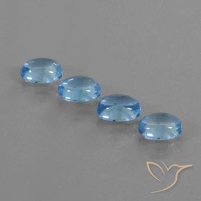 Topaz Gemstones in 7 x 5 mm (calibrated) Size for Sale, Topaz Stones in Swiss Blue Color
