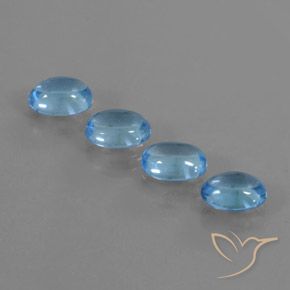 4.07ctw Natural Swiss Blue Topaz, Oval, Transparent