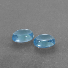 2.50 ctw Blue Topaz Stones, Natural Topaz in Oval Cabochon Shape for Sale