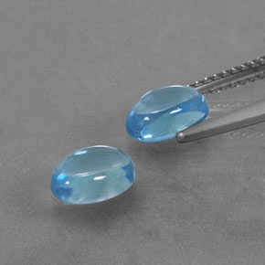 Topaz Gemstones in 7 x 5 mm (calibrated) Size for Sale, Topaz Stones in Swiss Blue Color
