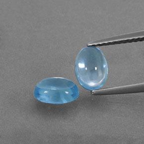 Swiss Blue Topaz Gem - 1ct Oval Cabochon (ID: 377223)