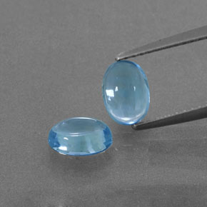 Medium Blue Topaz Gem - 1.1ct Oval Cabochon (ID: 377224)