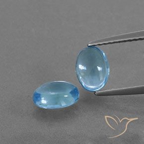 1.89 ct Swiss Blue Topaz, 7.1 x 5.2 mm Oval Cut From Brazil, Photo A