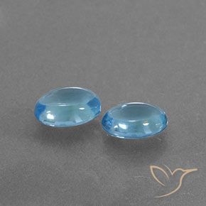 1.89 ctw Blue Topaz Stones, Natural Topaz in Oval Cabochon Shape for Sale