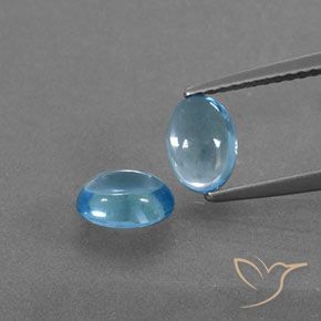 1.88ctw Natural Swiss Blue Topaz, Oval, Transparent