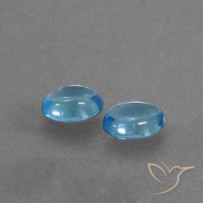 1.88 ctw Blue Topaz Stones, Natural Topaz in Oval Cabochon Shape for Sale