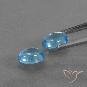 Topaz Gemstones in 7 x 5 mm (calibrated) Size for Sale, Topaz Stones in Swiss Blue Color