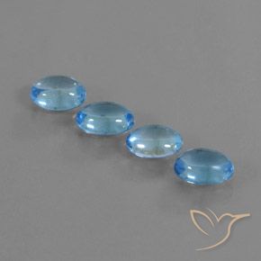 3.95ctw Natural Swiss Blue Topaz, Oval, Transparent