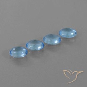 4.01 ctw Blue Topaz Stones, Natural Topaz in Oval Cabochon Shape for Sale
