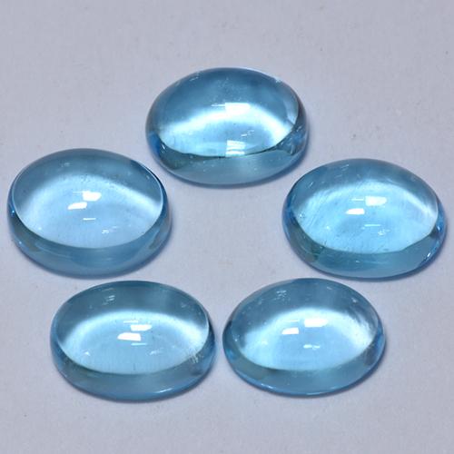 1.3ct Oval Cabochon Swiss Blue Topaz Gem for sale 1.3ct Oval Cabochon Swiss Blue Topaz Gem (ID: 377255)