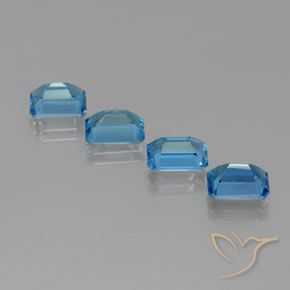 Topaz Gemstones in 8 x 6 mm (calibrated) Size for Sale, Topaz Stones in Swiss Blue Color