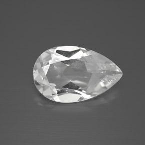 White Topaz Gem - 6.7ct Pear Facet (ID: 384100)