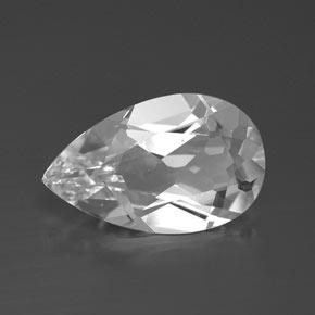 White Topaz Gem - 6.9ct Pear Facet (ID: 384135)