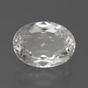 White Topaz Gem - 7.4ct Oval Facet (ID: 384785)