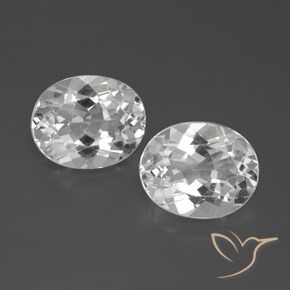 8.23 ct Loose White Topaz, 11.1 x 8.9 mm Oval Cut From Brazil, Photo A