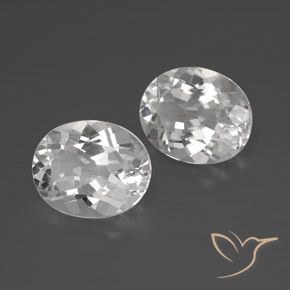 8.23 ctw White Topaz Stones, Natural Topaz in Oval Facet Shape for Sale