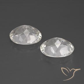 Topaz Gemstones in 11 x 9 mm (calibrated) Size for Sale, Topaz Stones in White Color
