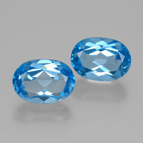 Azur intenso Topacio Gema - 2.8ct Forma ovalada (ID: 384863)