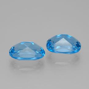 Topaz Gemstones in 9.7 x 6.9 mm Size for Sale, Topaz Stones in Swiss Blue Color