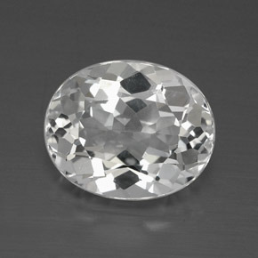 Clear White Topaz Gem - 4.7ct Oval Facet (ID: 384885)