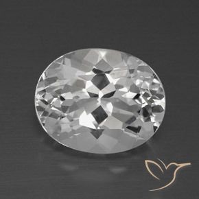 4.62ct Natural Clear White Topaz, Oval, VVS-VS
