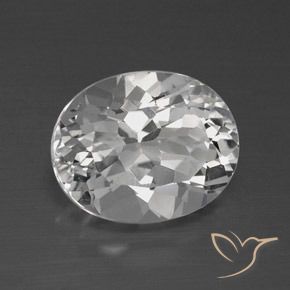 4.62 ct White Topaz Stone, Natural Topaz in Oval Facet Shape for Sale