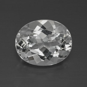 Clear White Топаз Камень - 4.3ct Фасетный Овал (ID: 384888)
