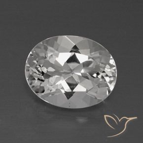 4.13ct Natural Clear White Topaz, Oval, VVS-VS