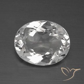 4.00ct Natural Clear White Topaz, Oval, VVS-VS