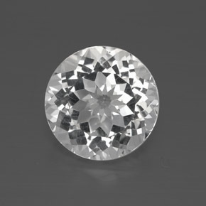 Clear White Topaz Gem - 4.1ct Round Facet (ID: 384909)