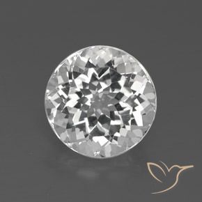 4.34ct Natural Clear White Topaz, Round, VVS-VS