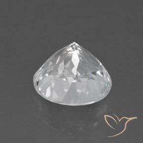 Topaz Gemstone in 9 mm (calibrated) Size for Sale, Topaz Stone in Clear White Color