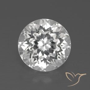 4.08 ct Loose White Topaz, 9.5 mm Round Cut From Brazil, Photo A