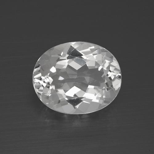Topaze Ovale en damier des États-Unis 4,48 ct, dimension 11,2 x 9,1mm, pureté vvs, pierre gemme naturelle Non traité, 1 pièce de topaze de couleur Blanc, dureté Mohs de 8 convient aux bijoux de tous les jours, pierre de sagesse, Pierre du zodiaque Sagittaire, Photo A