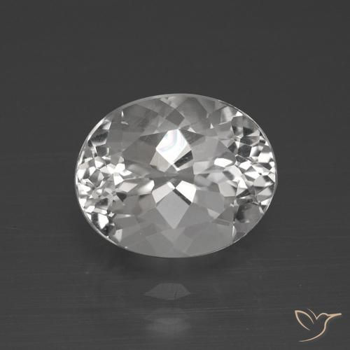 5.38ct Natural Clear White Topaz, Oval, VVS-VS
