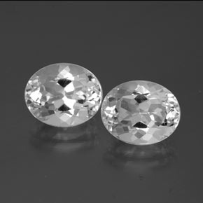 Clear White Topaz Gem - 4.6ct Oval Facet (ID: 384961)