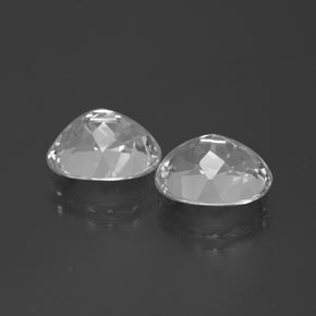 Topaz Gemstones in 11 x 9 mm (calibrated) Size for Sale, Topaz Stones in Clear White Color