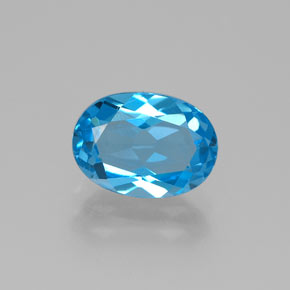 Deep Baby Blue Топаз Камень - 2.8ct Фасетный Овал (ID: 384997)