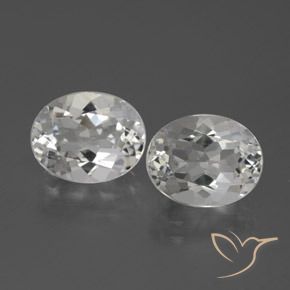 6.54 ct Loose White Topaz, 10.1 x 8 mm Oval Cut From Brazil, Photo A