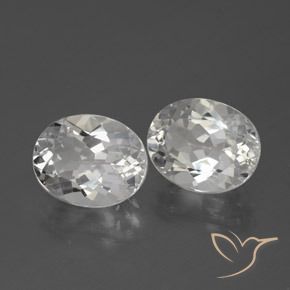 6.54 ctw White Topaz Stones, Natural Topaz in Oval Facet Shape for Sale