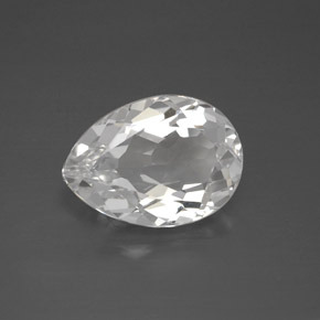 6.90 ct White Topaz Gemstone, Topaz Gem in Pear Facet Shape for Sale.