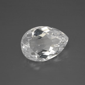 6.90 ct White Topaz Stone, Natural Topaz in Pear Facet Shape for Sale
