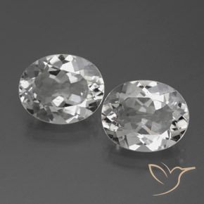 7.48 ct Loose White Topaz, 11.1 x 9.1 mm Oval Cut From Brazil, Photo A