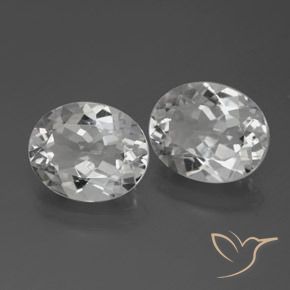 7.48 ctw White Topaz Stones, Natural Topaz in Oval Facet Shape for Sale