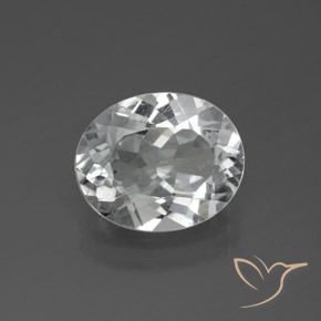 3.70ct Natural Clear White Topaz, Oval, VS